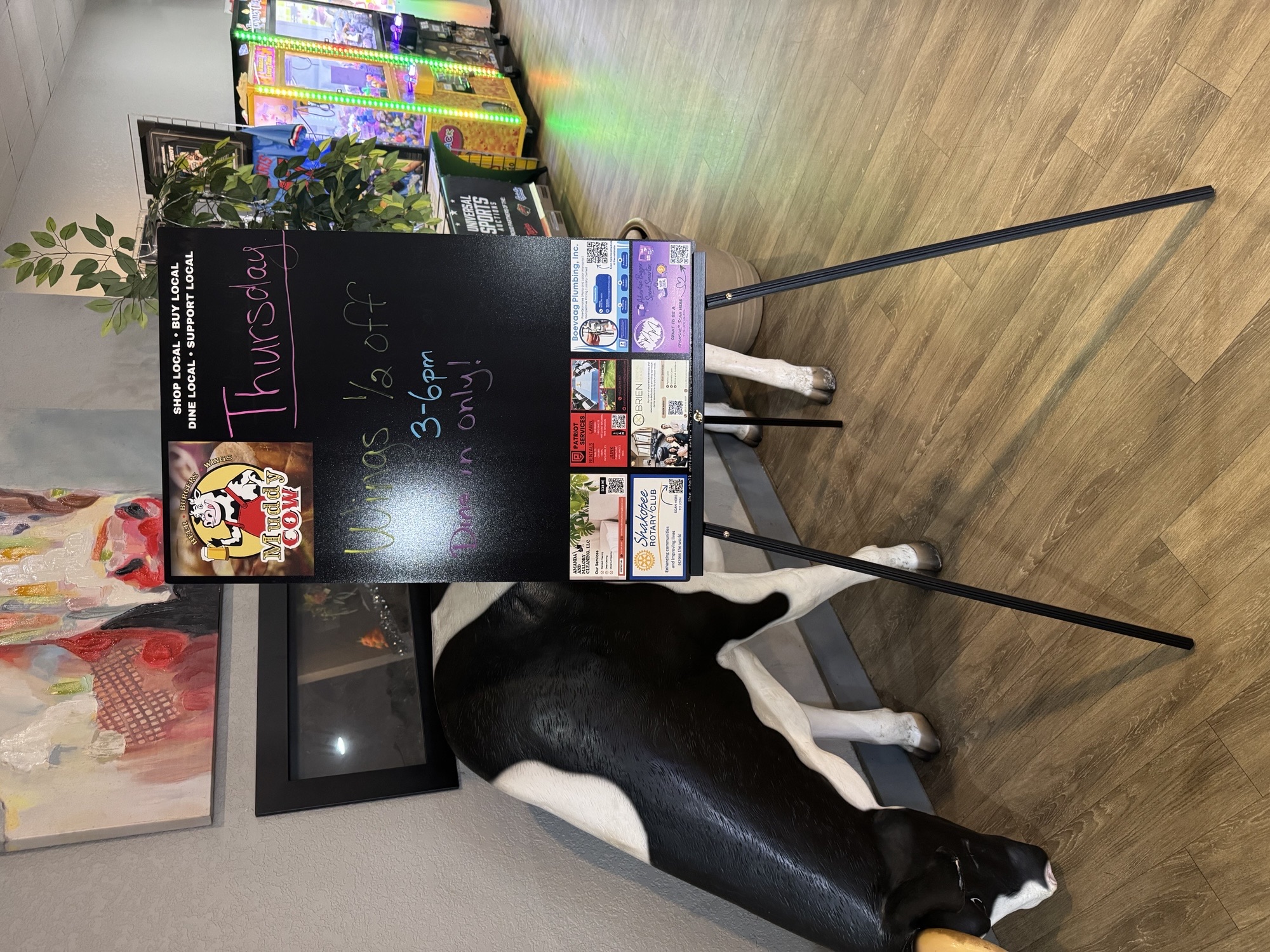 Megan's Daily Dish Board in a local restaurant